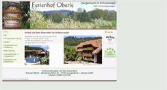 Desktop Screenshot of ferienhof-oberle.de
